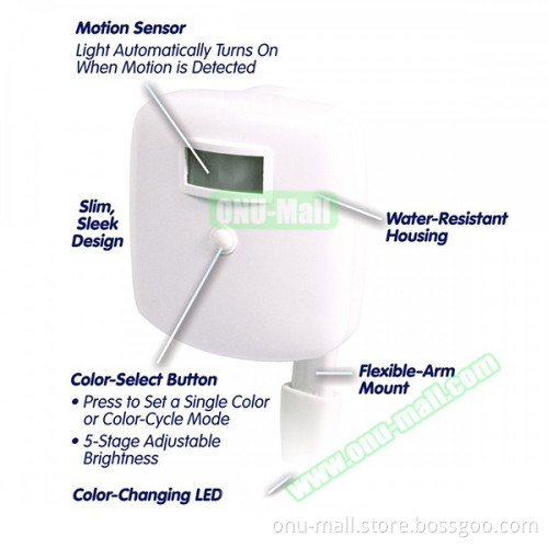 New Design 7 Colors Motion Sensor LED Toilet Bowl Night Light